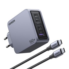 Ugreen Nexode Pro 160W GaN Charger med -C Kabeladapter - Hurtig Opladning & Effektiv Energi!
