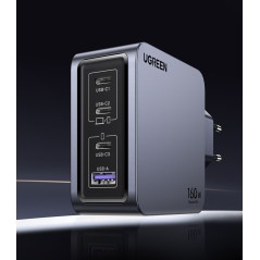 Ugreen Nexode Pro 160W GaN Charger med -C Kabeladapter - Hurtig Opladning & Effektiv Energi!
