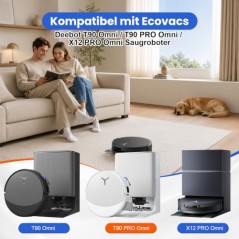 ECOVACS Deebot T90/X12 Pro Omni tilbehørssæt, 21 dele – kompatibelt tilbehør