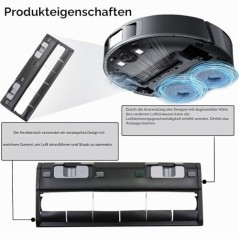 ECOVACS Rullebørstedæksel til Deebot OZMO T20/T8/T9/X1/T10 Turbo – kompatibelt tilbehør