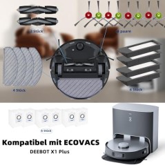 ECOVACS Tilbehørssæt 26 dele til Deebot X1/X1 Plus – kompatibelt tilbehør