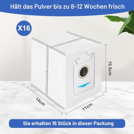 ECOVACS Støvposer 16 stk til Deebot T30/X2/X5 Omni-serien – kompatibelt tilbehør