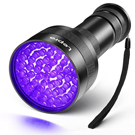 Lepro UV-lommelygte sort lys, 395nm med 51 LED'er