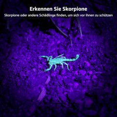 Lepro UV-lommelygte sort lys, 395nm med 51 LED'er