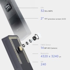 CZUR Aura Pro Portable Book & Document Scanner 14MP