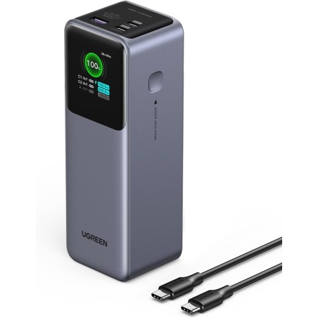 UGREEN Nexode Powerbank 25000mAh 200W – USB-C PD 3.1, TFT-display