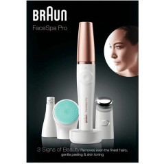 BRAUN Hvid/bronze Ansigtsepilator/rengører 913