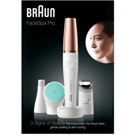 BRAUN Hvid/bronze Ansigtsepilator/rengører 913