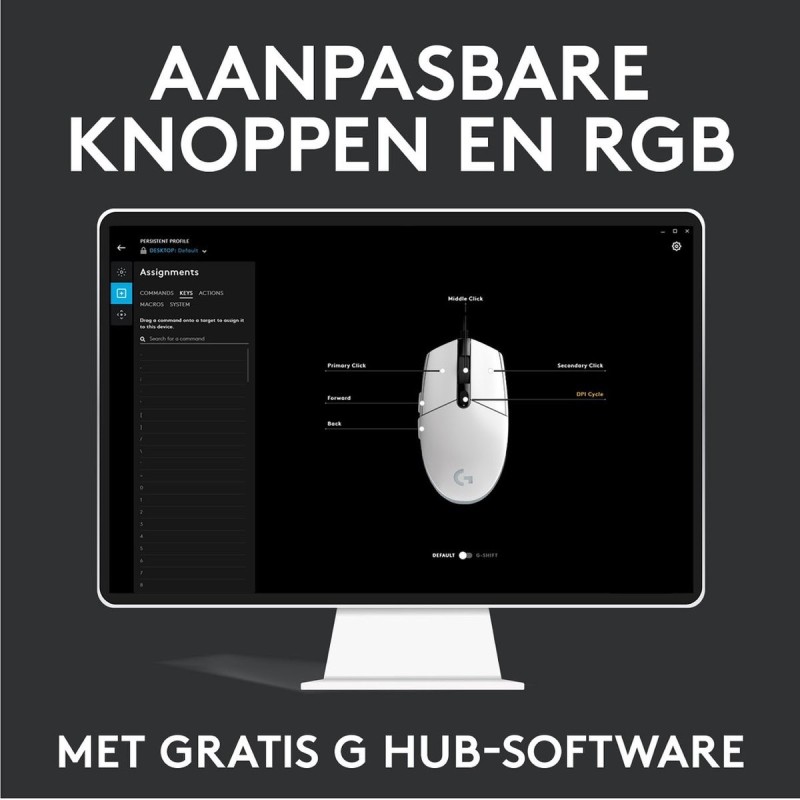 Logitech Gaming Mouse G203 LIGHTSYNC Optisk Kablet Sort