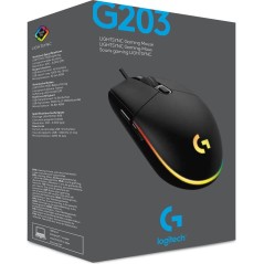 Køb Logitech Gaming Mouse G203 LIGHTSYNC - Optisk, Kablet, Sort | Perfekt til Gamere!