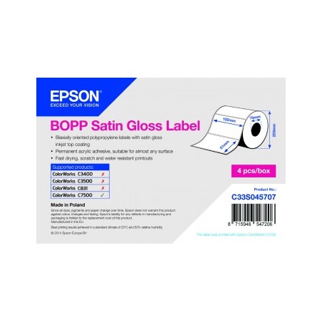 Epson BOPP SATIN GLOSS DIE-CUT
