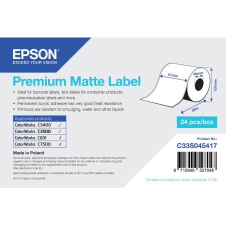 Epson Label roll 51mm x 35m