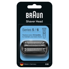 Braun 53B Barberhoved Sort Sølv
