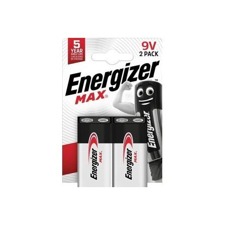 Energizer Battery 9V Max 2-pak