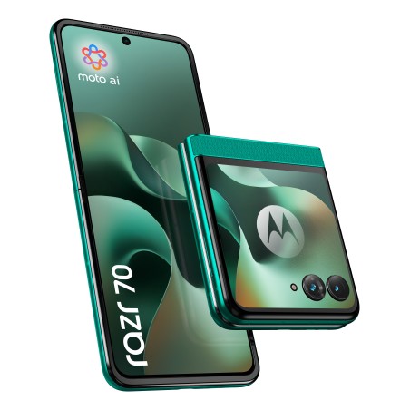 Motorola Razr 70 - 256 GB - Elegance og Innovation i Markgrøn | Varenummer: 0840493609850
