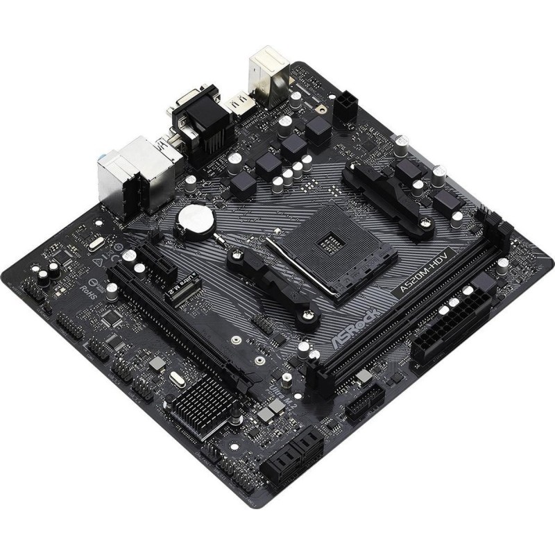 ASRock A520M-HDV Micro-ATX AM4 AMD A520 ASRock A520M-HDV Micro-ATX AM4 AMD A520
