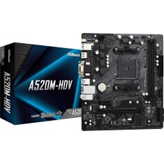 Køb ASRock A520M-HDV Micro-ATX AM4 - Optimal ydeevne til din AMD A520 - Varenummer: 4710483932267
