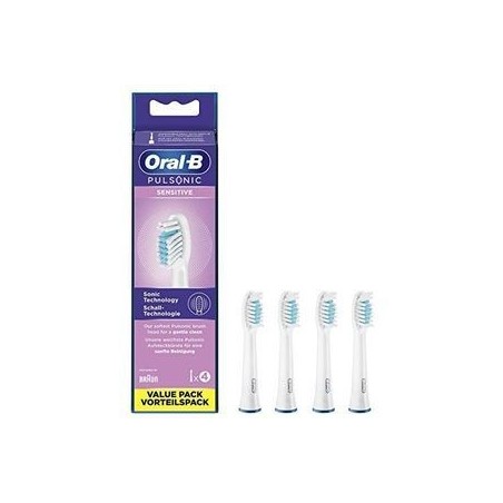 Oral-B Hvid Ekstra Pulsonic Sensitive Tandbørstehoved - Optimal Rengøring & Skånsom Mod Tandkød | Varenr. 4210201299158