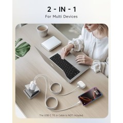 20W USB-C Hurtigoplader 2-pak med 2m Kabel – kompatibelt tilbehør