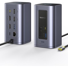 Baseus Nomos Air 12-i-1 USB-C Dockingstation, 4K HDMI, 100W PD