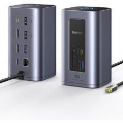 Baseus Nomos Air 12-i-1 USB-C Dockingstation, 4K HDMI, 100W PD