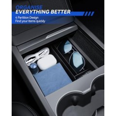 Tesla midterkonsol-organizer Model 3/Y – kompatibelt tilbehør