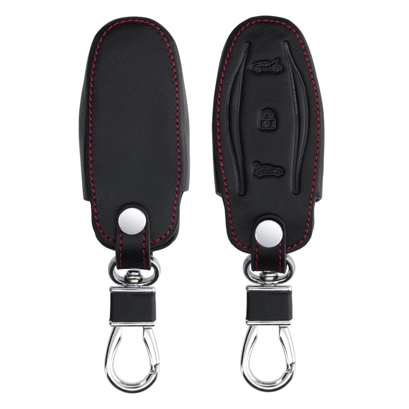 Tesla Faux-Leather Car Key Case – Compatible Accessory