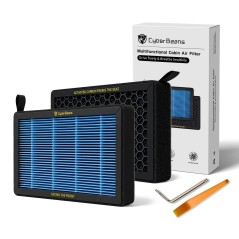 Tesla kabinefilter 2-pak, HEPA + aktivt kul – kompatibelt