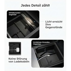 Midterkonsol-organizer til Tesla Model Y/3 – kompatibelt tilbehør