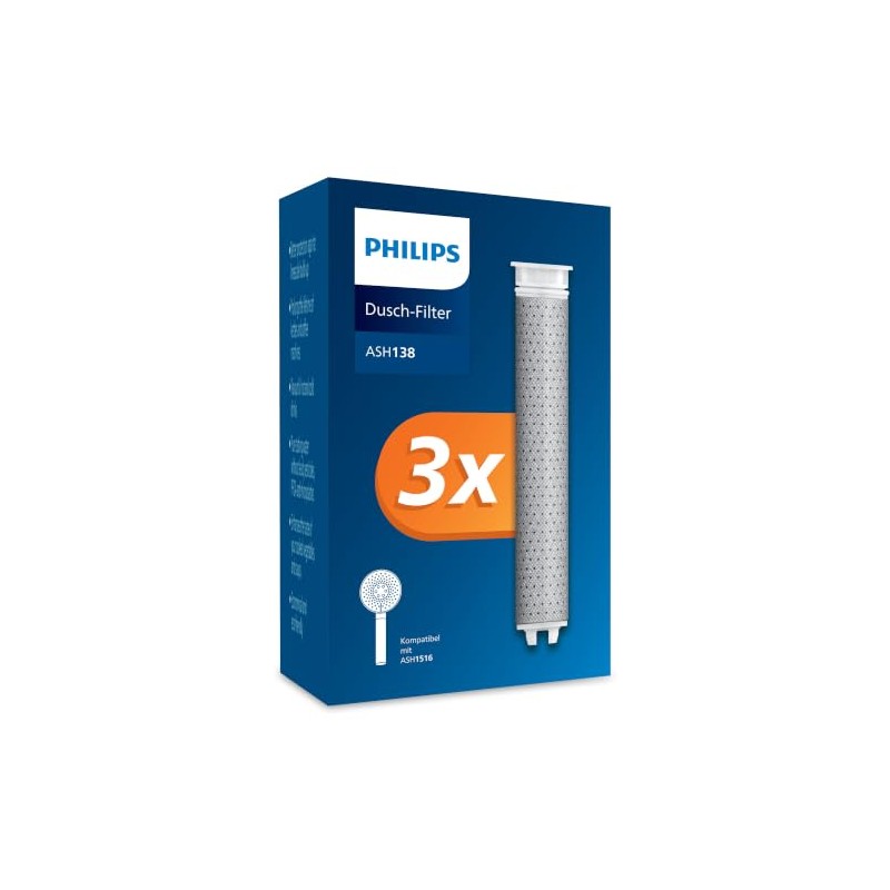 Philips Vandbrusehoved Filter – 3-pak Udskiftningsfilter Philips Vandbrusehoved Filter – 3-pak Udskiftningsfilter