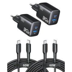 INIU 30W USB-C Dobbelt Hurtigoplader med Kabel