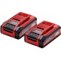 Einhell 18V Power-X-Change Plus Twinpack Batterisæt Li-ion 3Ah