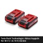 Einhell 18V Power-X-Change Plus Twinpack Batterisæt Li-ion 3Ah