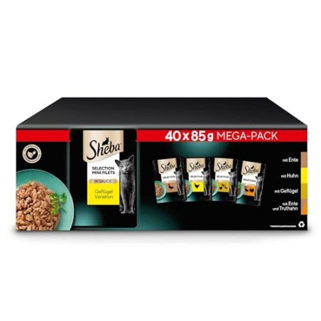 SHEBA Kattefoder i Sauce, Fjerkræ, 40x85g