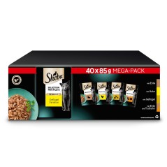 SHEBA Cat Food in Sauce, Poultry, 40x85g Pack