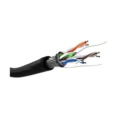 goobay CAT 5e Foldet uskærmet snoet par (F/UTP) 100m Bulkkabel Sort