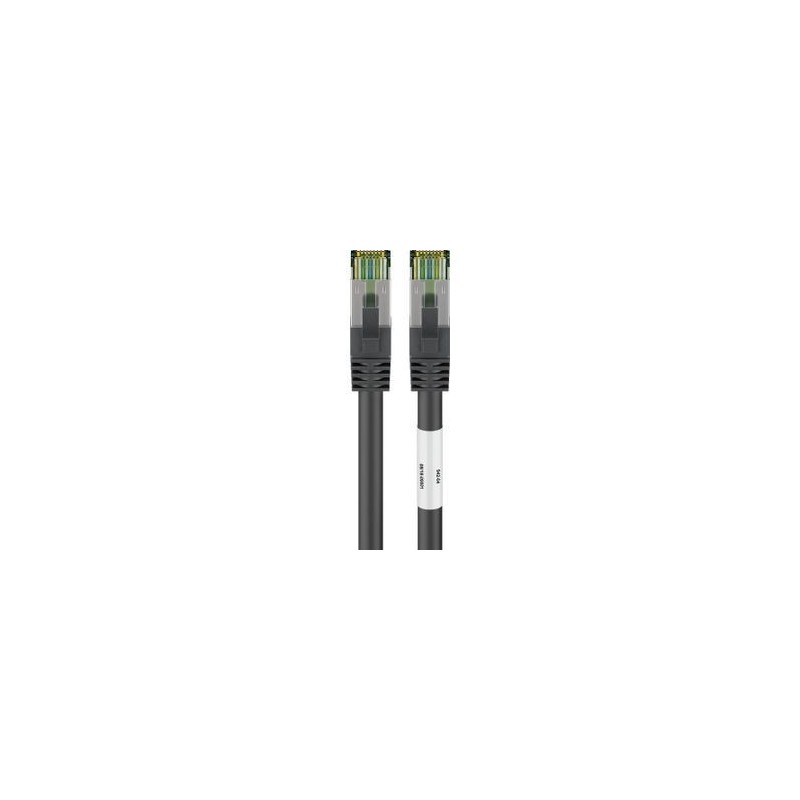 goobay CAT 8.1 SFTP, PiMF 10m Patchkabel Sort