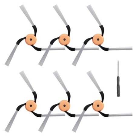Side Brushes for Dreame X60 Pro Ultra Complete, 6 pcs + Cleaning Brush – Compatible Accessory