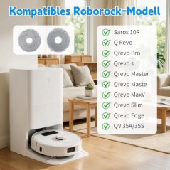Moppeklude til Roborock Qrevo/Saros-serien, 8 stk – Kompatibelt Tilbehør