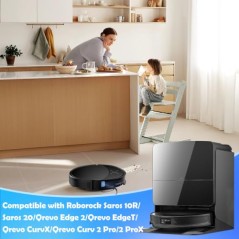 Tilbehørssæt til Roborock Saros 10R/20/Qrevo Edge 2/EdgeT/Curv 2 Pro, 19 Dele – Kompatibelt Tilbehør