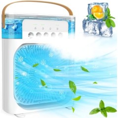 Mini Portable Air Cooler with 360° Rotation and 3 Speeds
