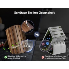 SYOKAMI Køkkenknivsæt 7 dele, foldbar magnetblok, japansk stil