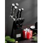 D.Perlla Knife Block Set 7-Piece, Self-Sharpening, Black D.Perlla Knife Block Set 7-Piece, Self-Sharpening, Black