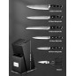 D.Perlla Knife Block Set 7-Piece, Self-Sharpening, Black D.Perlla Knife Block Set 7-Piece, Self-Sharpening, Black