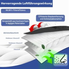 Dreame Støvposer 14 stk. 3,2L – kompatibelt tilbehør til X30/X40/X50 Ultra, L40/L40s/L50 Ultra