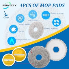 Moppeklude med holdere til Dreame L10S/L20/L40/X40/X30 Ultra – kompatibelt tilbehør