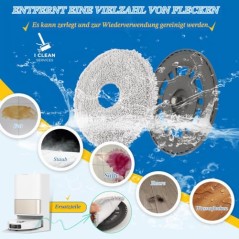 Moppeklude med holdere til Dreame L10S/L20/L40/X40/X30 Ultra – kompatibelt tilbehør