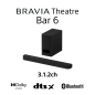 Sony BRAVIA Theater Bar 6 HT-B600 3.1.2-kanal Soundbarsystem Sort