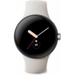 Google Pixel Watch LTE 41mm Silver Chalk - Stilleglad Smartwatch med Avancerede Funktioner