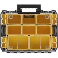 Stanley FMST82967-1 Værktøjskasse i Metal og Polykarbonat – Sort Transparent Gul – Perfekt til Organisering og Beskyttelse af Di